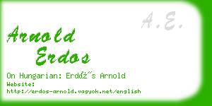 arnold erdos business card